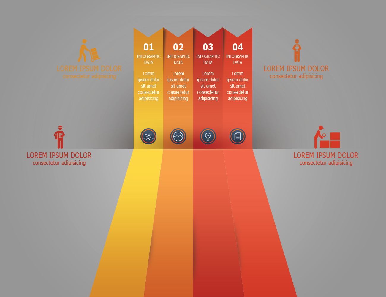 infographic perspective colors