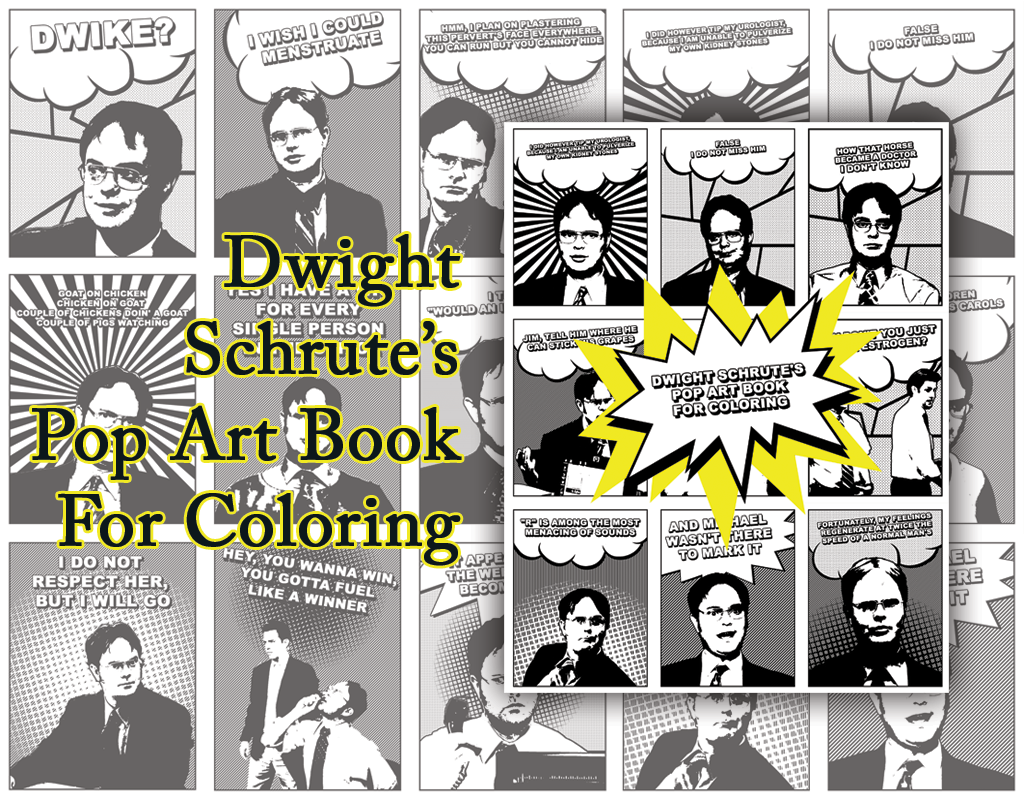 Dwight Shrute's Pop Art Book For Coloring